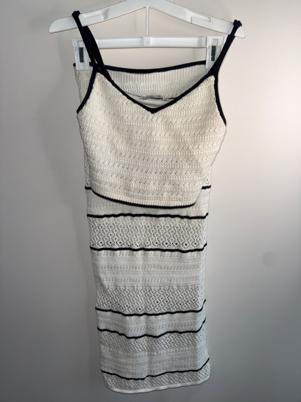 Abercrombie & Fitch Crochet Knit Tank and Maxi Skirt Matching Set